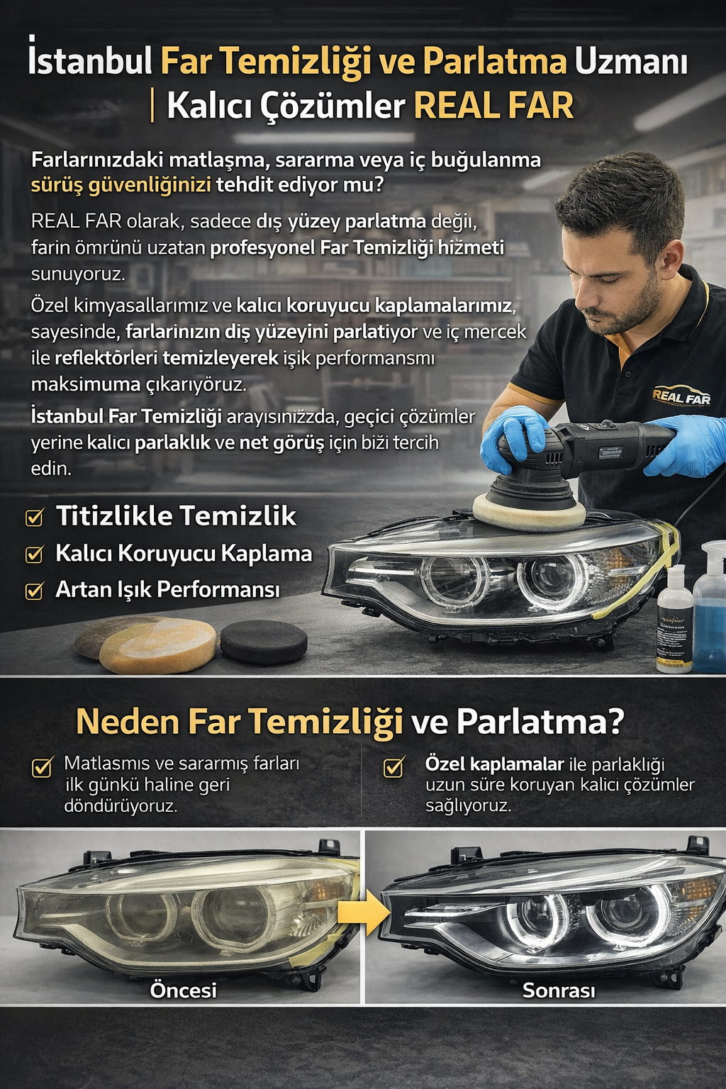 REAL FAR Far Tamiri ve Aydınlatma Çözümleri